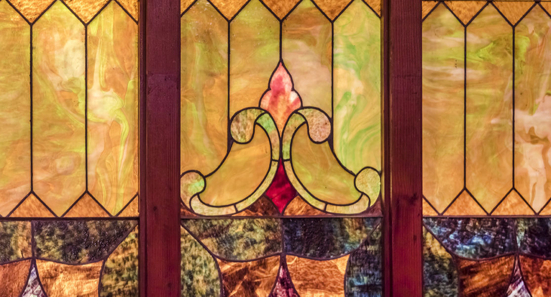 Interior photograph of window close up detail